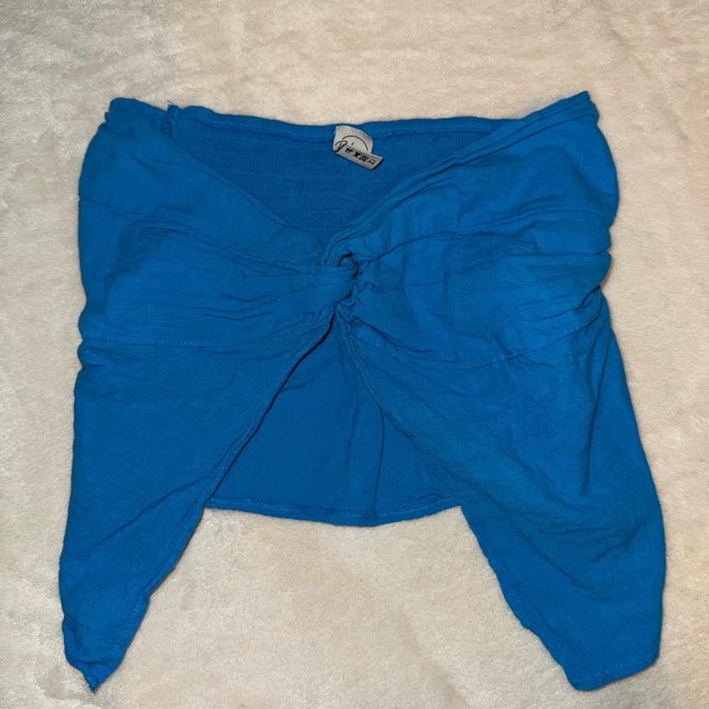 Blue Knotted Top